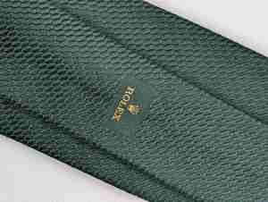 Rolex Classic Necktie Men One Size Green Crown Logo Authentic Silk